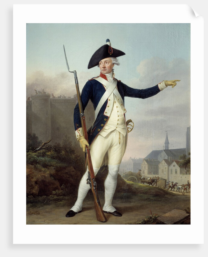 Portrait of the citizen Nau-Deville in uniform of the National Guard by Jean francois Bellier