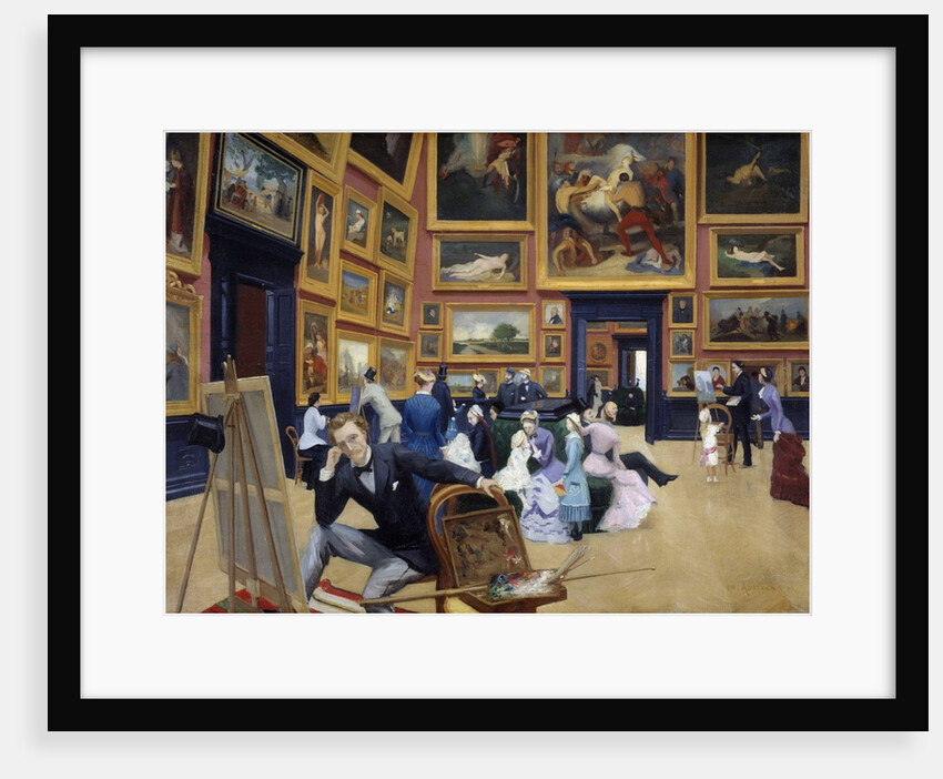 Interior view of the Musee des Beaux Arts of Rouen by Charles Angrand