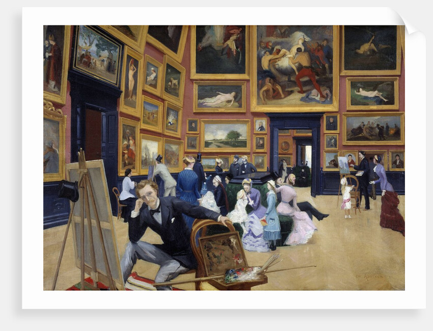 Interior view of the Musee des Beaux Arts of Rouen by Charles Angrand