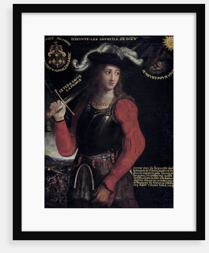 Portrait of Joan of Arc in war costume by Anonymous