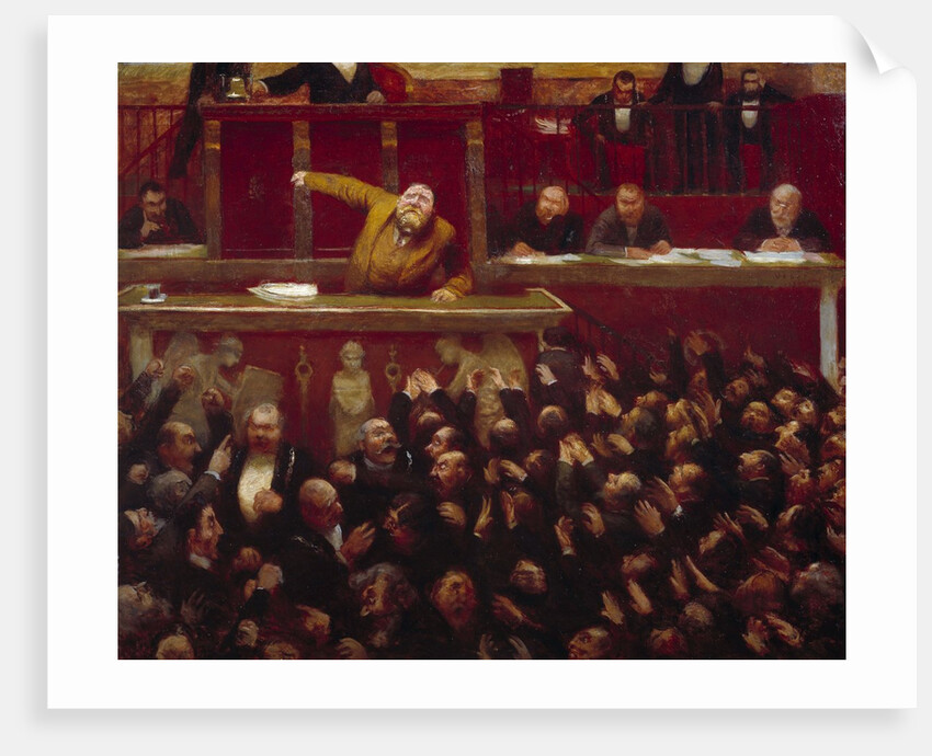 Jean Jaures speaking at the Tribune of the Chamber of Deputies by Jean Veber