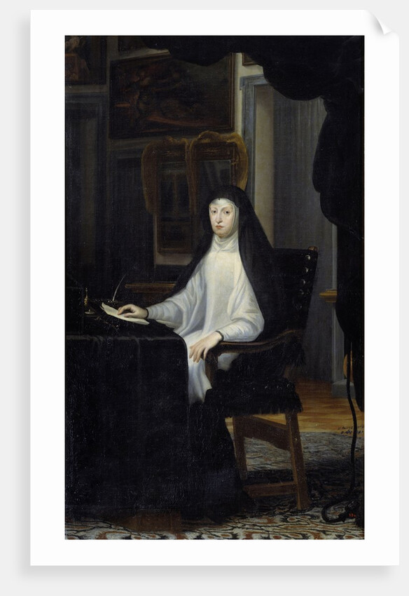 Portrait of Queen Mariana of Austria as a widow by Juan Carreno De Miranda
