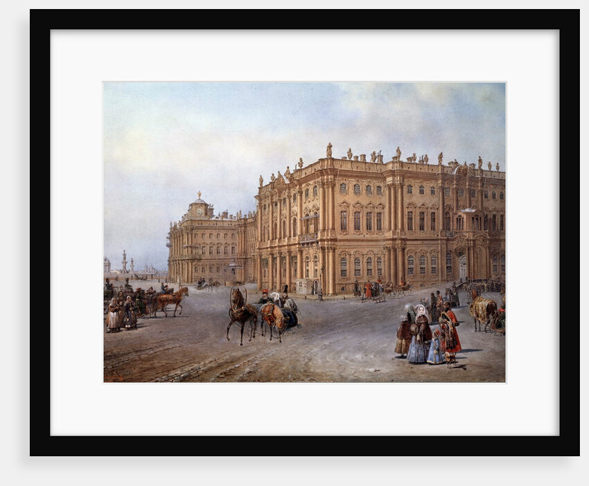 View of the Winter Palace in Saint Petersburg in 1843 by Vasily Sodovnikof