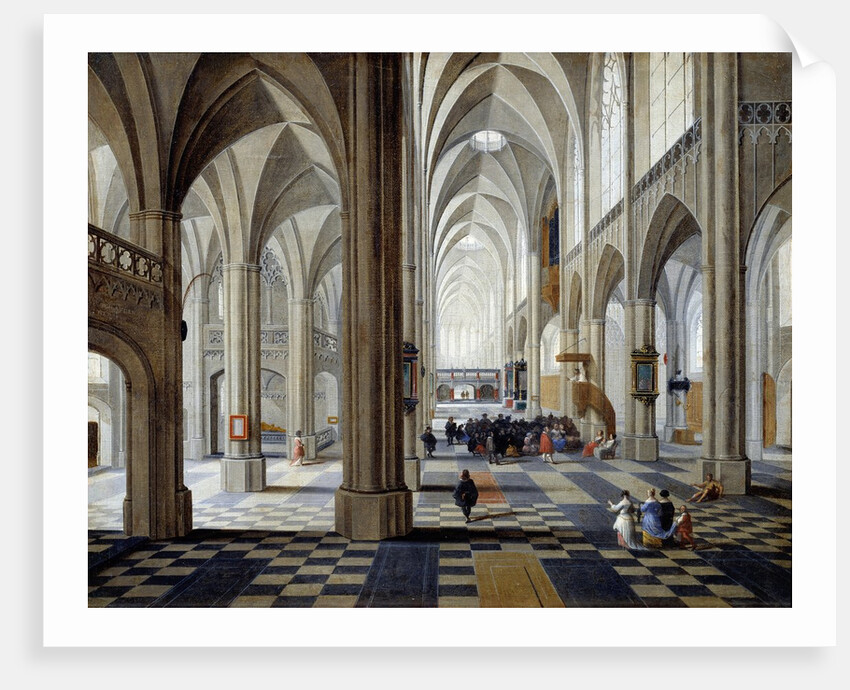Interior of Antwerp cathedral by Peeter Neefs the Elder