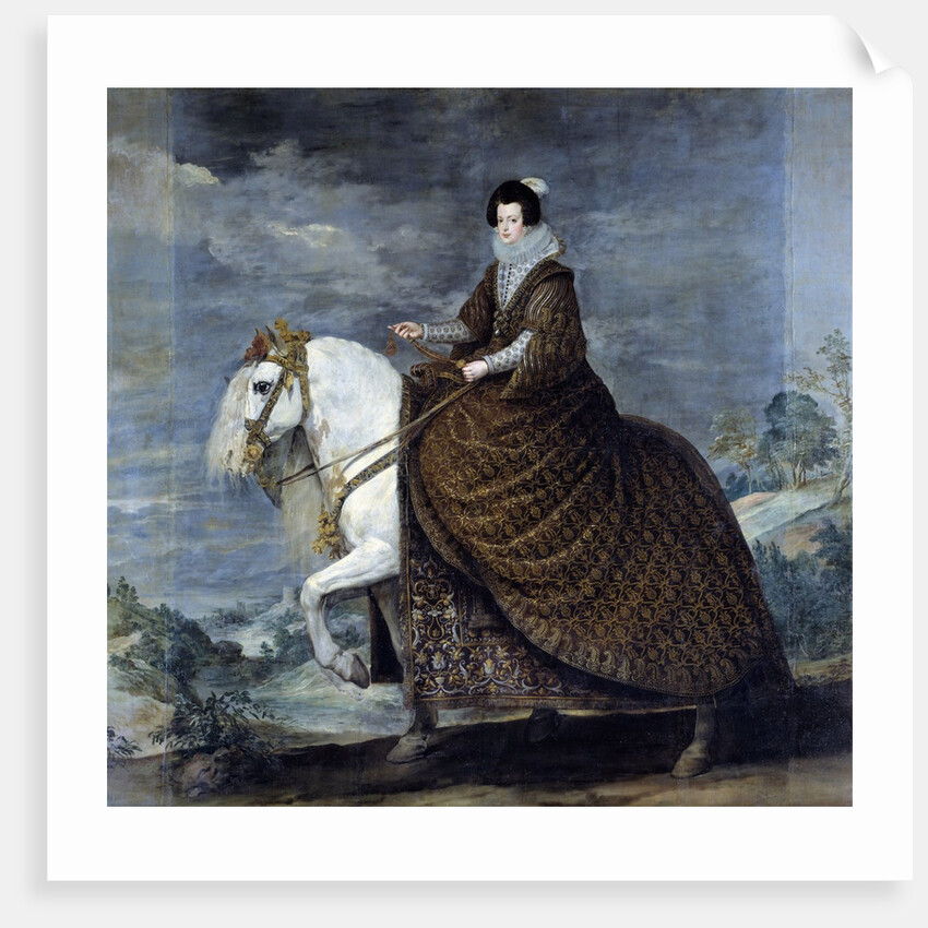 Equestrian portrait of Elisabeth de France by Diego Velazquez