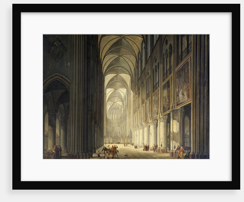 Interior view of the cathedral Notre Dame de Paris by J. F. Depelchin