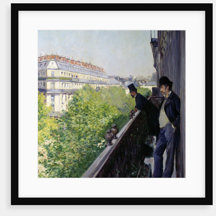 A Parisian balcony by Gustave Caillebotte