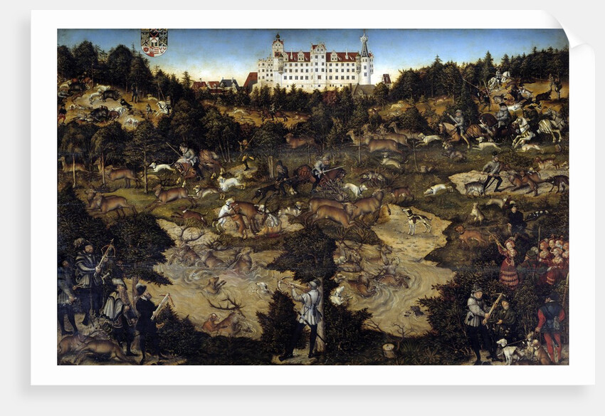 Hunt in honour of Charles Quint at the Hartenfels Castle near Torgau by Lucas Cranach the Elder