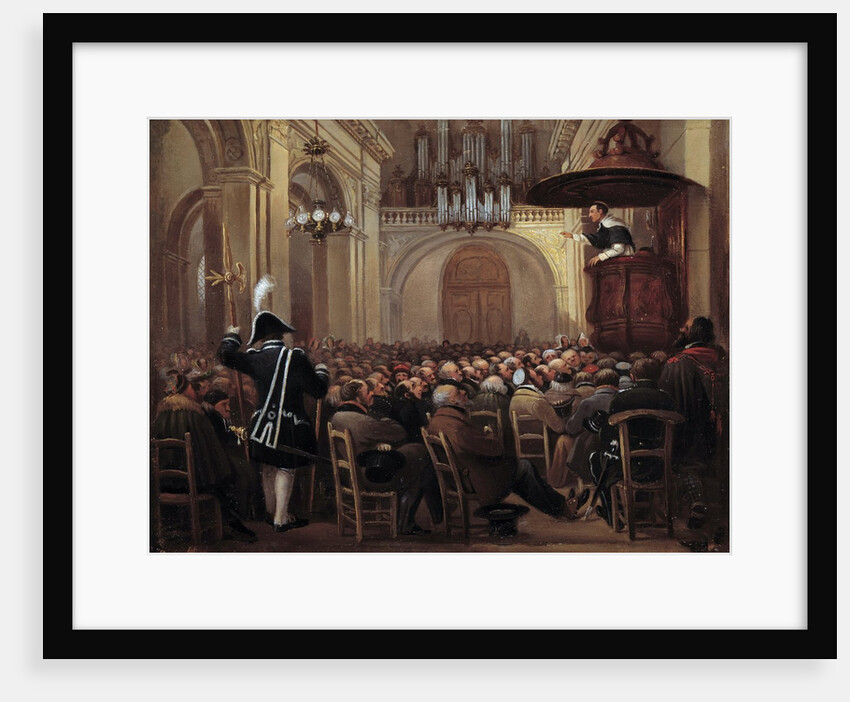Lacordaire preaching at the Cathedral of Nancy by Anonymous