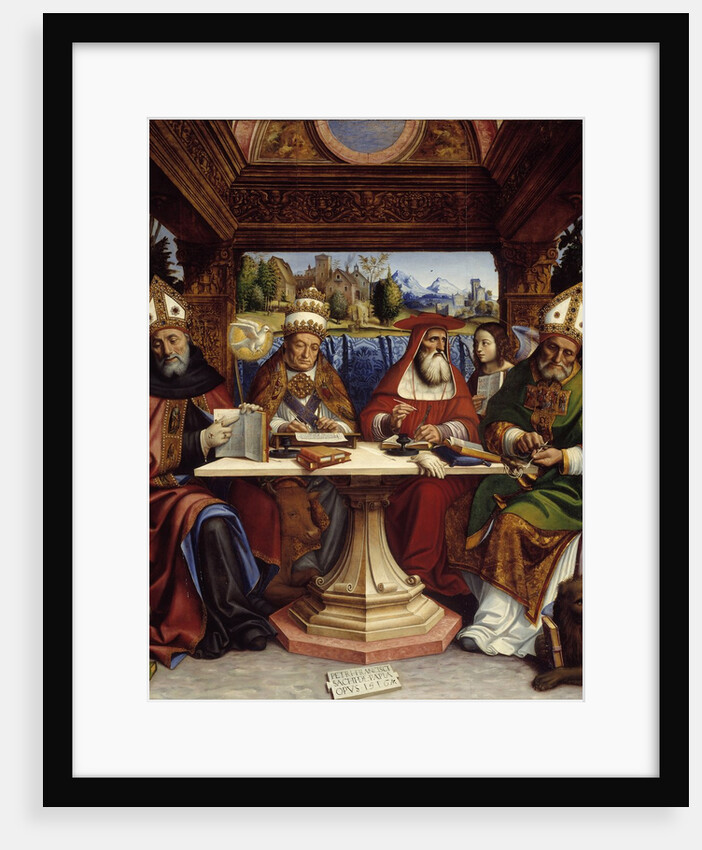 The Four doctors of the Church represented with attributes of the Four Evangelists by Il Pavese