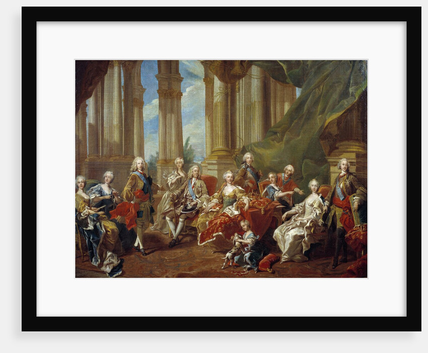 The king Philip V of Spain and his family by Louis Michel van Loo