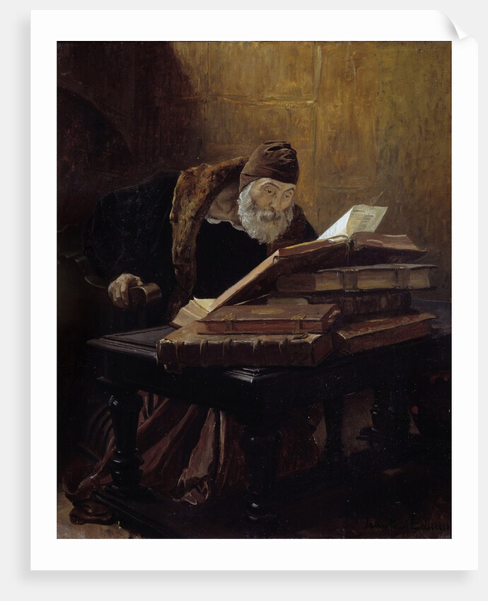 The old scientist by Jean Paul Laurens