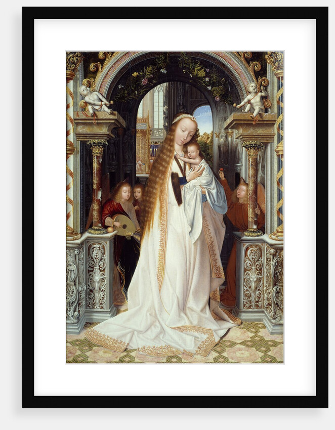 Virgin and Child with three Angels by Quentin Metsys