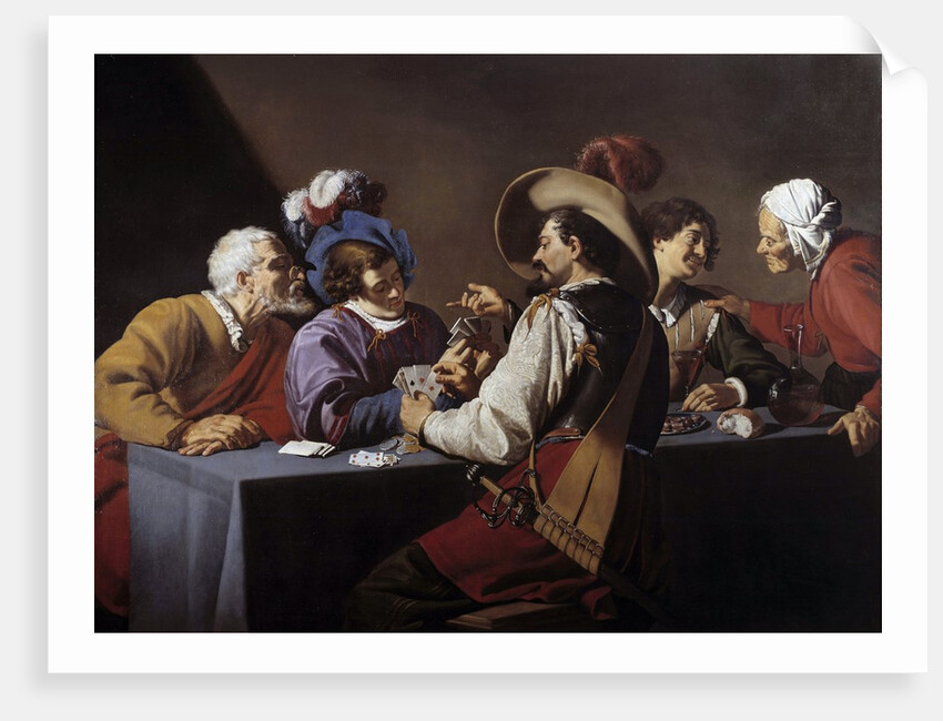 The cards players by Theodore Rombouts