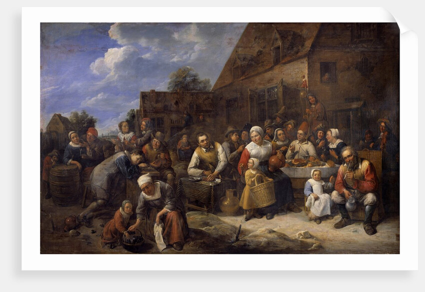A village banquet by Gillis Van Tilborgh