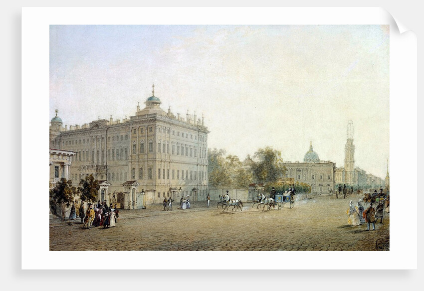 View of Nevsky Prospekt in Saint Petersburg by Vasily Sadovnikov