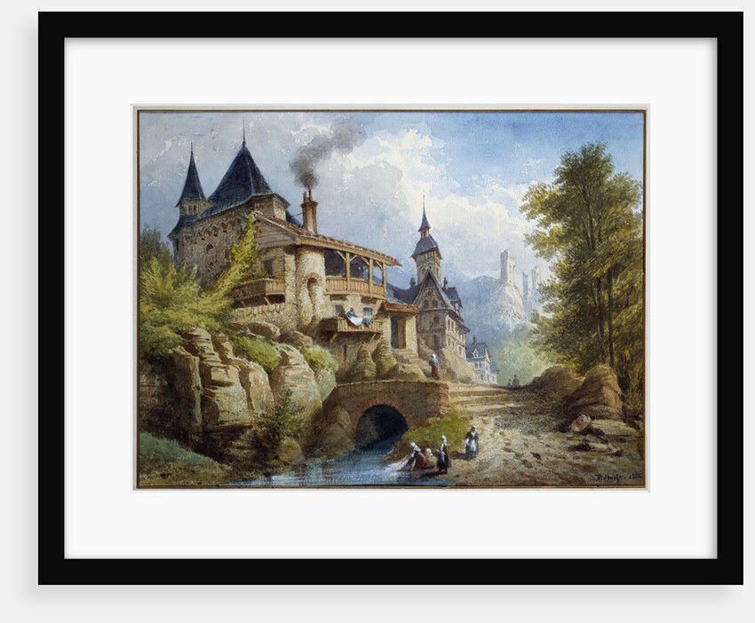 The laundry women in front of the castle by Belaife
