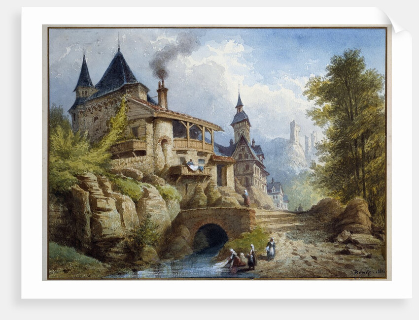 The laundry women in front of the castle by Belaife