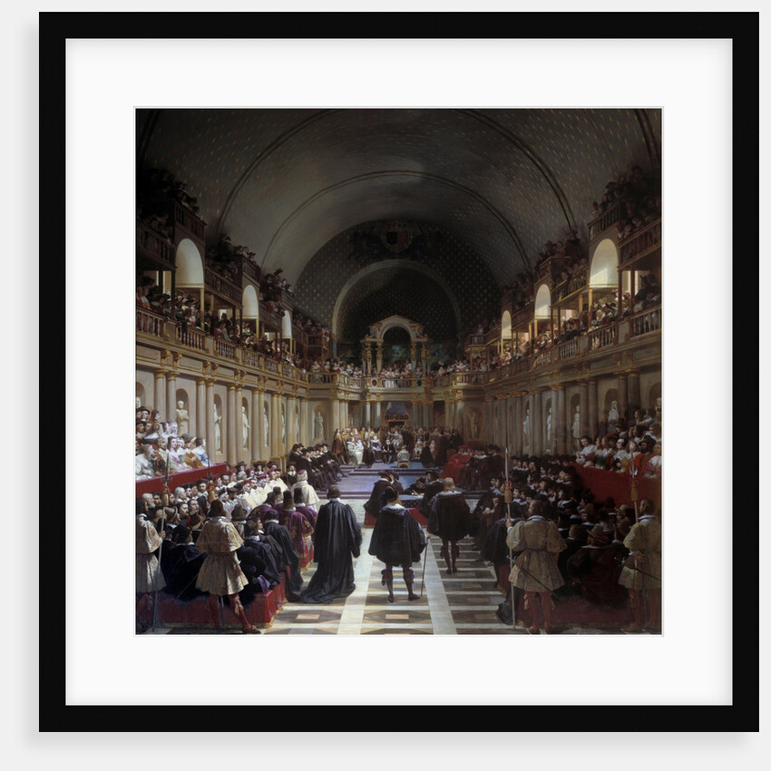 Estates General gathered by Louis XIII at the Louvre in 1614 by Jean Alaux