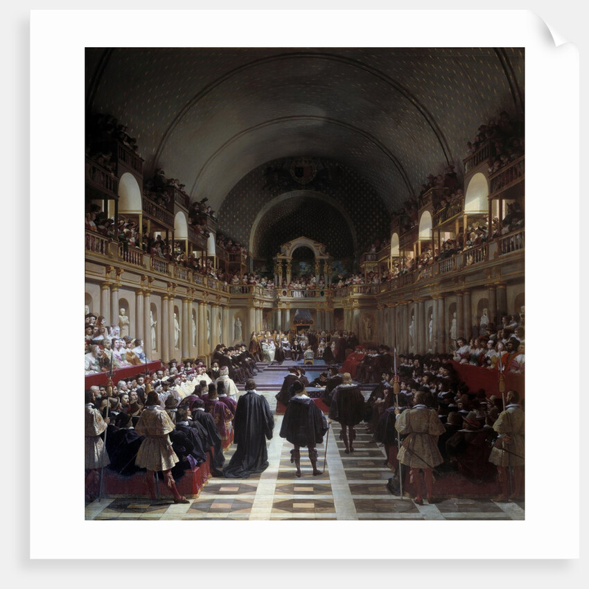 Estates General gathered by Louis XIII at the Louvre in 1614 by Jean Alaux