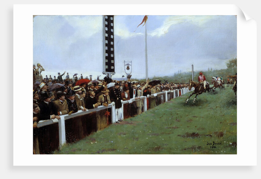 The Course at Longchamp by Jean Beraud