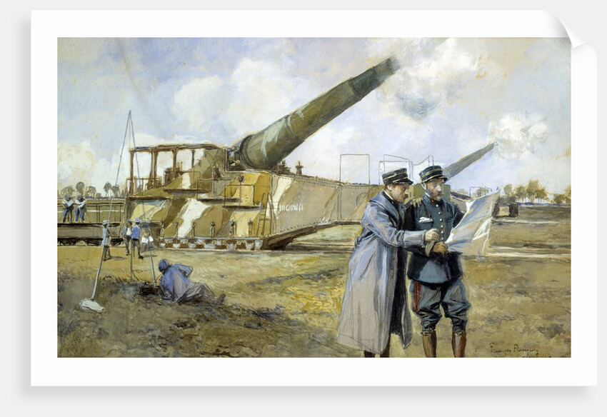 Heavy Artillery on the Railway by Francois Flameng