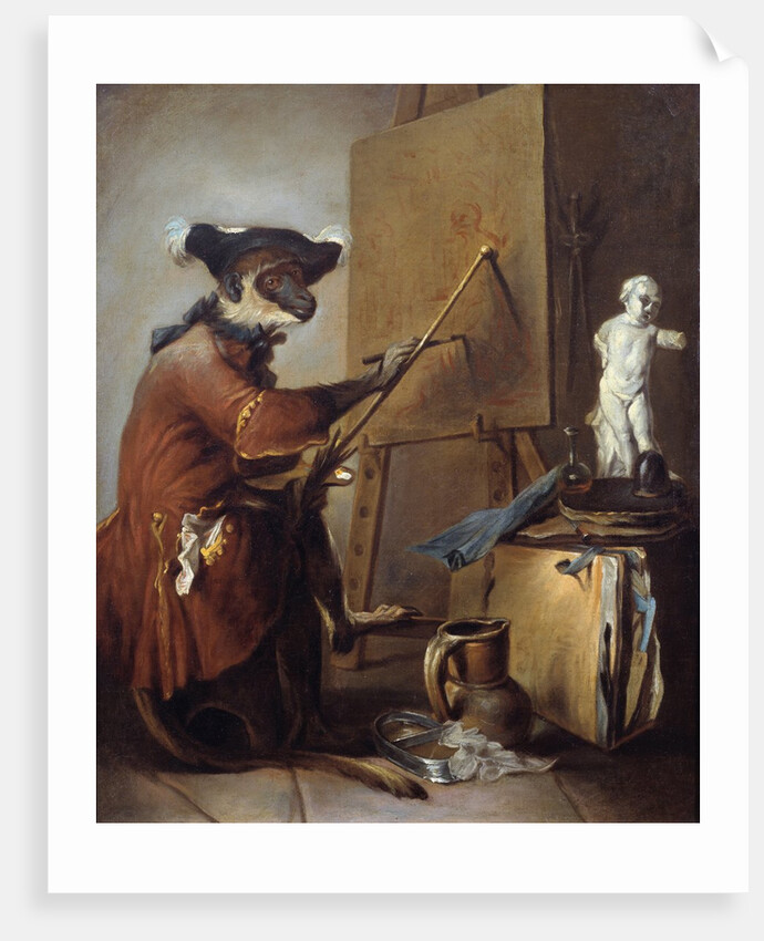 The Monkey Painter by Jean Baptiste Simeon Chardin