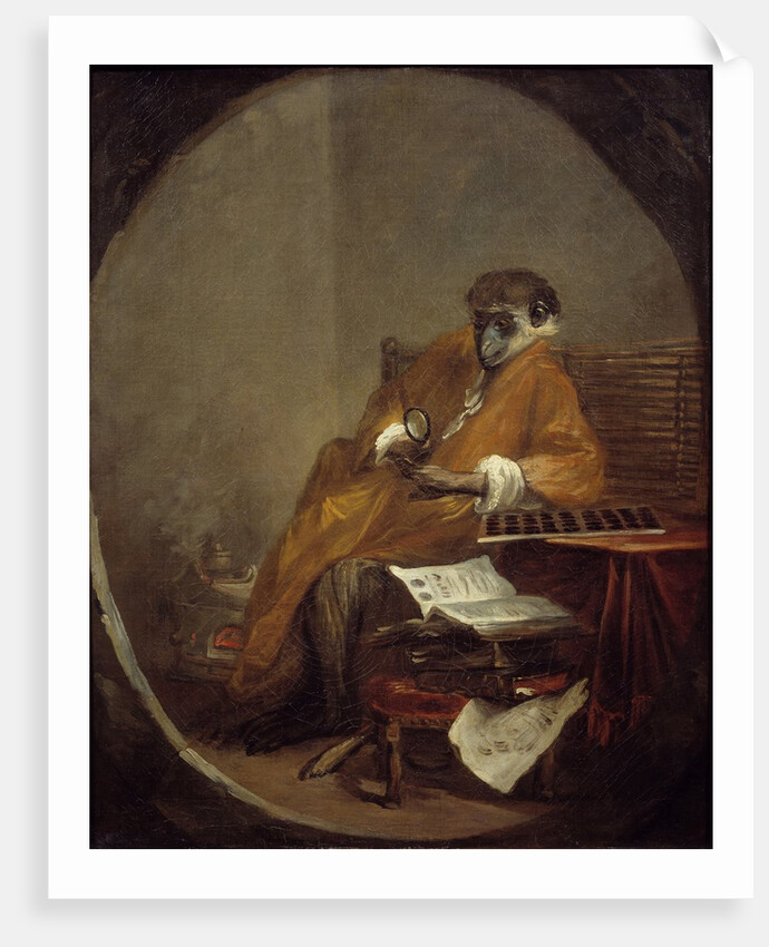 The Monkey Antiquarian by Jean Baptiste Simeon Chardin