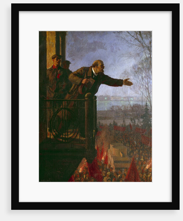 Lenin on the balcony of the Kschessinska Mansion by Anonymous
