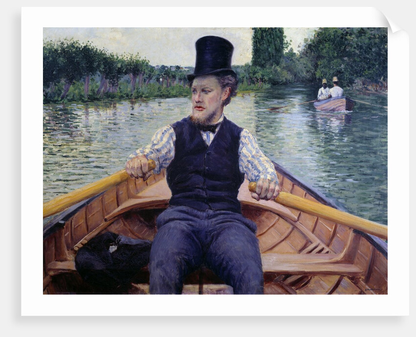 Rower in a Top Hat by Gustave Caillebotte