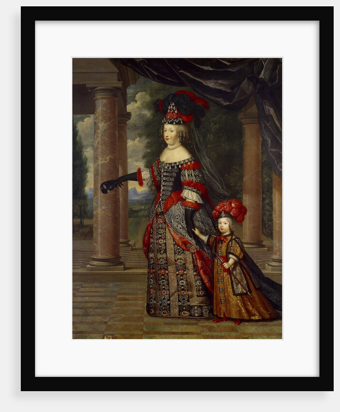 Portrait of Maria Theresa of Austria with Her Son by Pierre Mignard