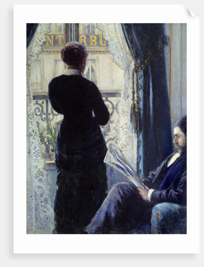Interior called Woman at the window by Gustave Caillebotte