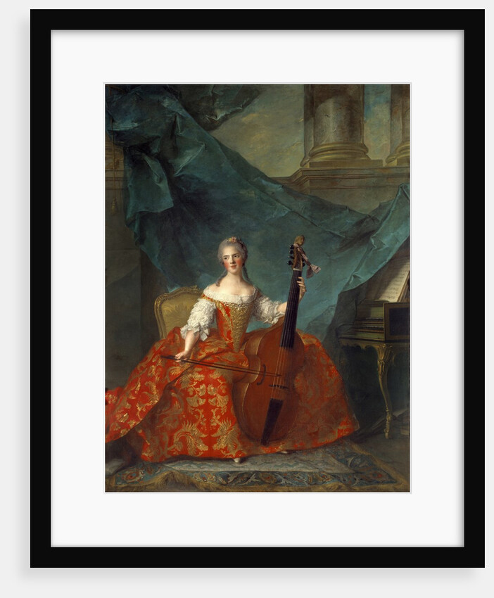 Portrait of Madame Henriette de France playing a bass viol by Jean Marc Nattier