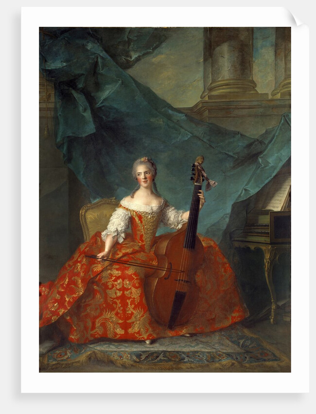 Portrait of Madame Henriette de France playing a bass viol by Jean Marc Nattier