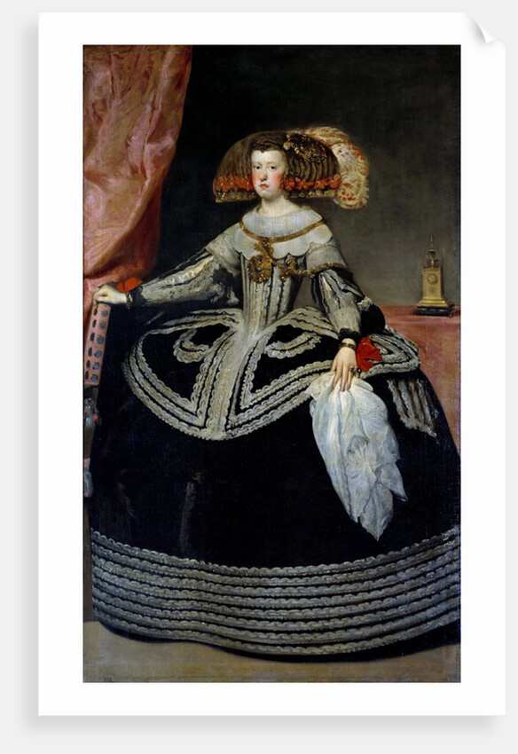 Portrait of Queen Mary-Anne of Austria by Diego Velazquez
