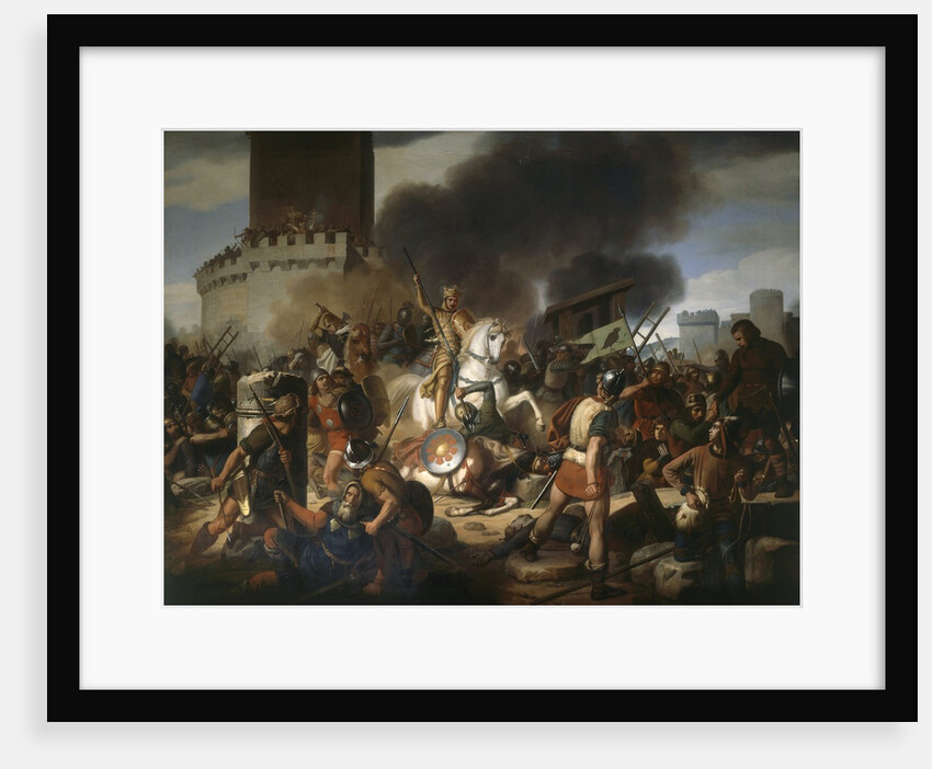 Count Eudes defending Paris against the Normans in 886 by Jean Victor Schnetz