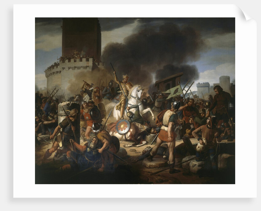 Count Eudes defending Paris against the Normans in 886 by Jean Victor Schnetz