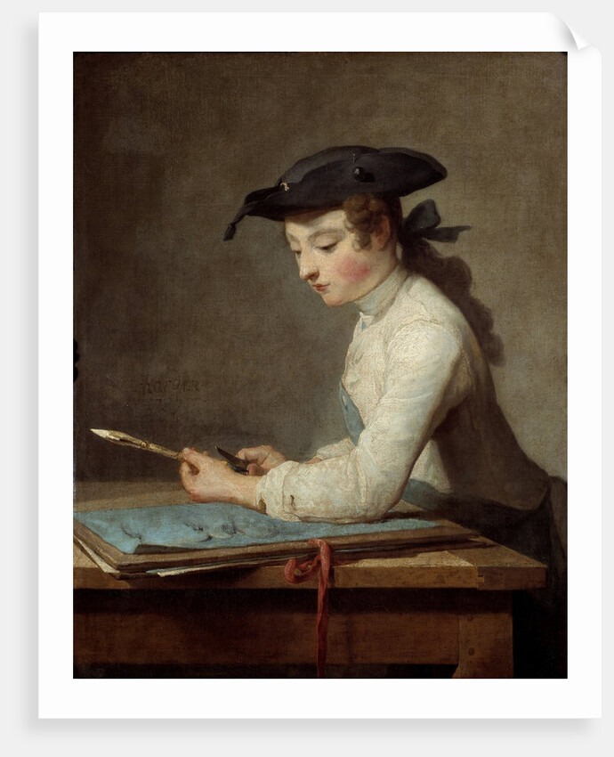 The Young Draughtsman by Jean Baptiste Simeon Chardin