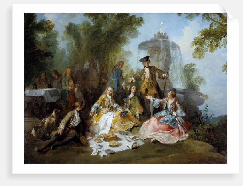 The hunting party meal by Nicolas Lancret