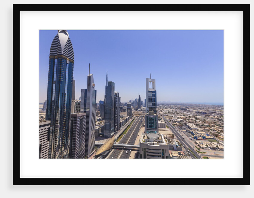 Dubai cityscape on Sheikh Zayed Road by Anonymous