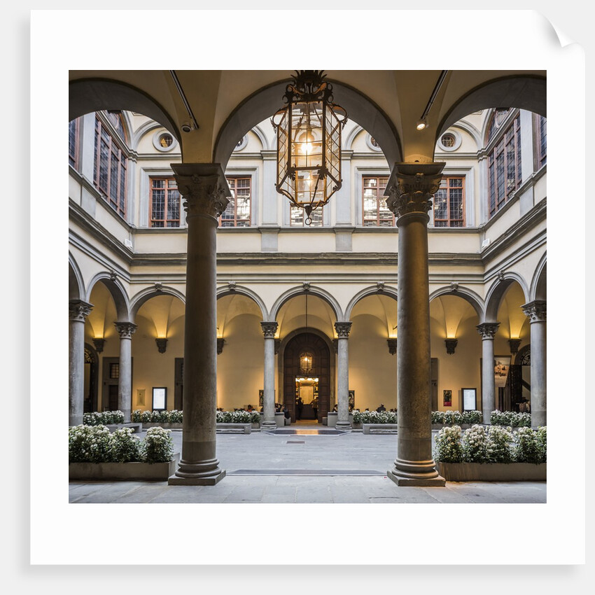 Palazzo (palace) Strozzi, the courtyard by Anonymous