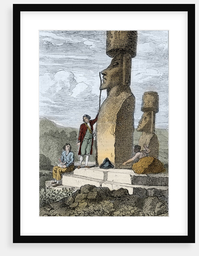 Islanders and Monuments of Easter Island by Anonymous