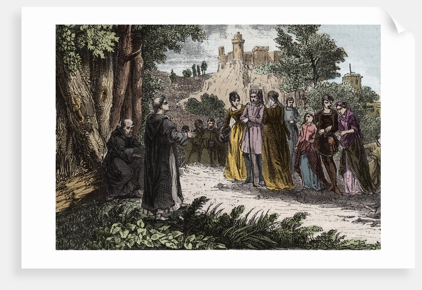 Alibgensian heresy - St. Dominic preaching to the Albigensian by Anonymous