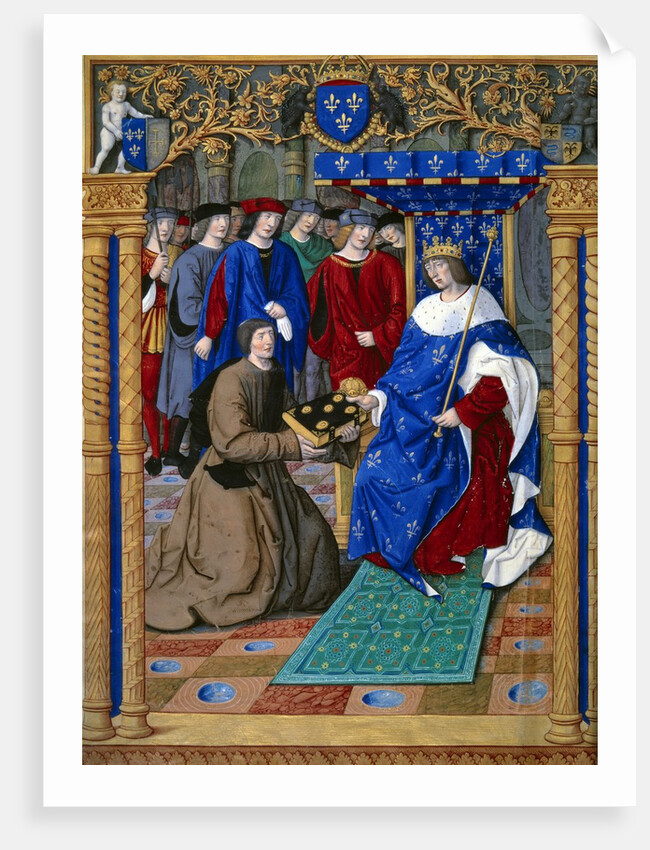 Petrarch presenting his book to King Louis XII of France, by Jean Pichore