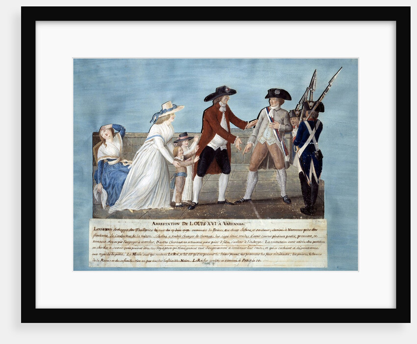 Arrest of Louis XVI and his family at Varennes, 22 June 1791 by Anonymous