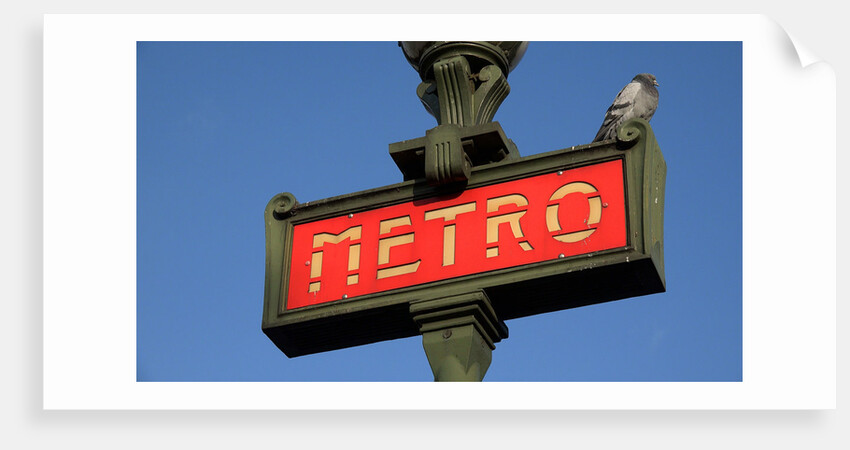 Metro Sign Paris by Anonymous