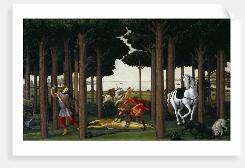The Story of Nastagio degli Onesti (II): The Disembowelment of the Woman Pursued by Sandro Botticelli