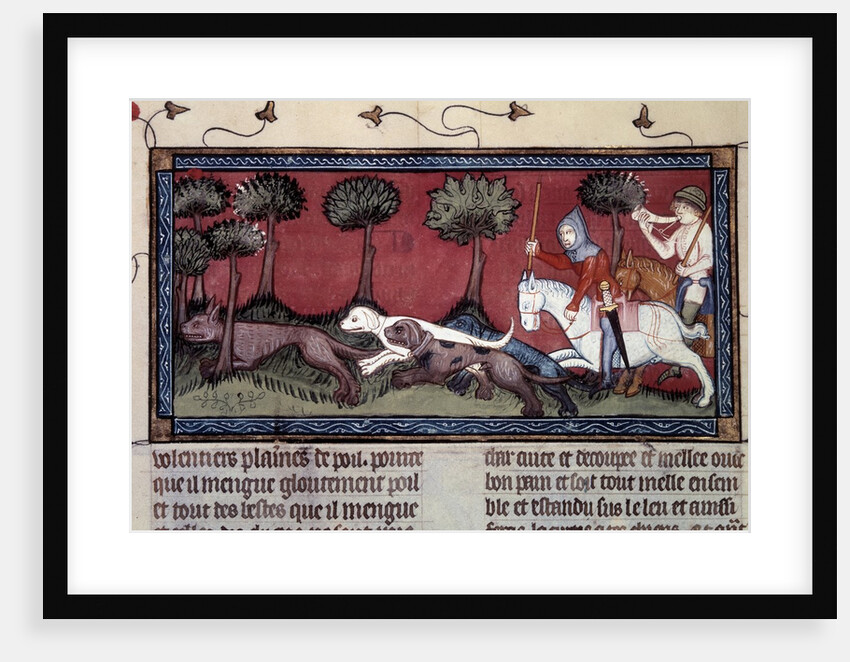 Fox hunting, 14th century by Anonymous