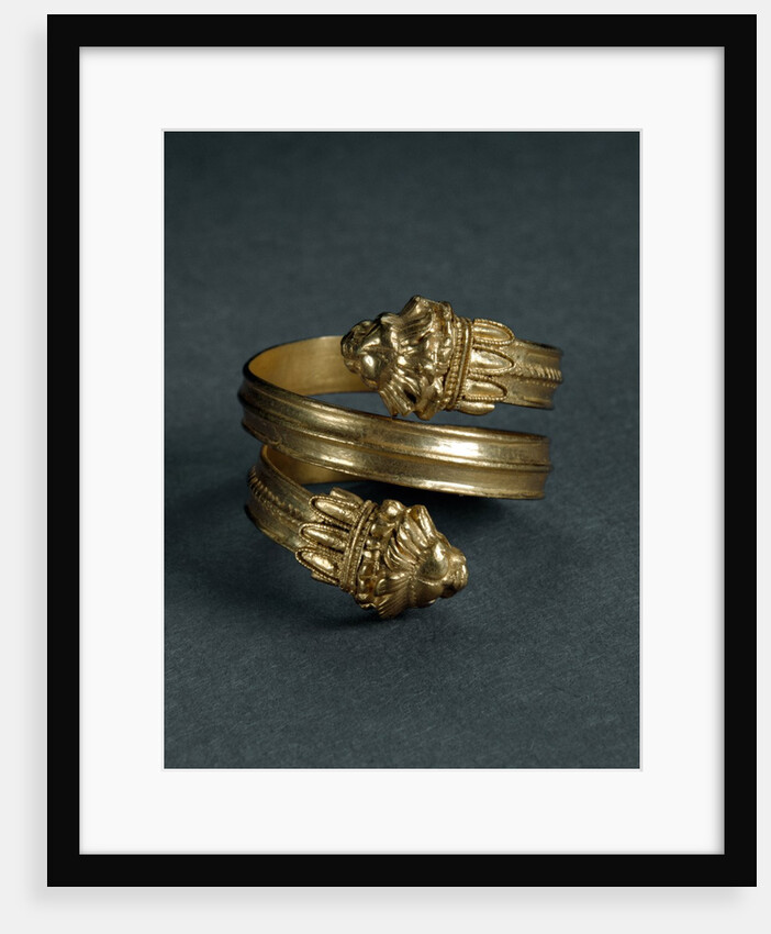 Spiral ring, with lion protomes, end 4th-beginning 3rd century B by Anonymous