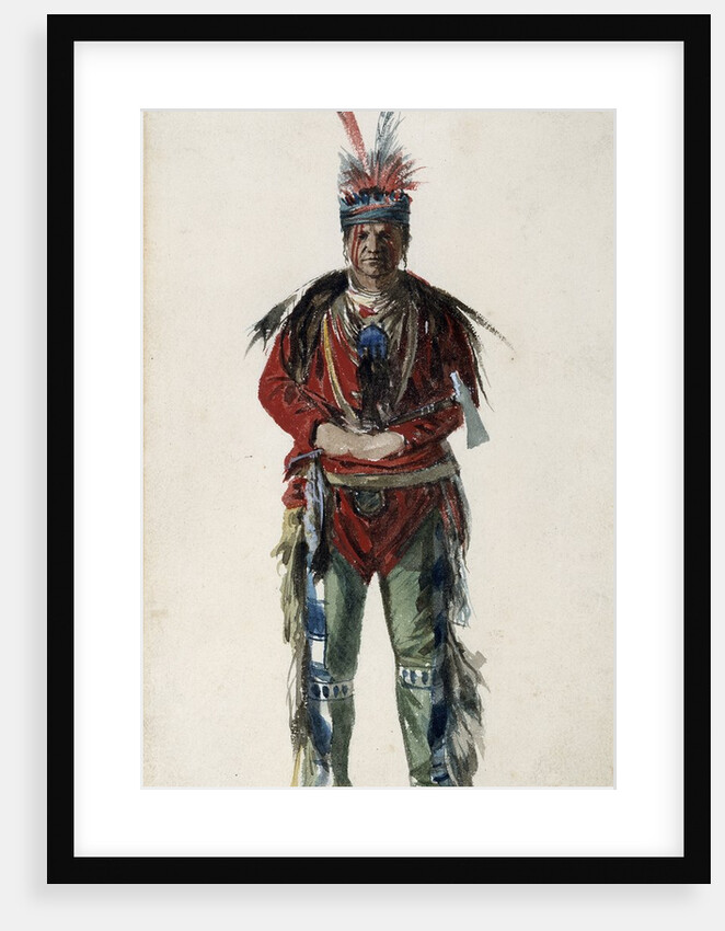Portrait of an Indian chief of the tribe of Pawnee Ponca by Anonymous